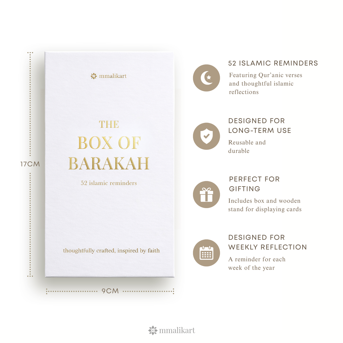 Box of Barakah – Islamic Reminder Card Gift Box, 52 Weekly Cards