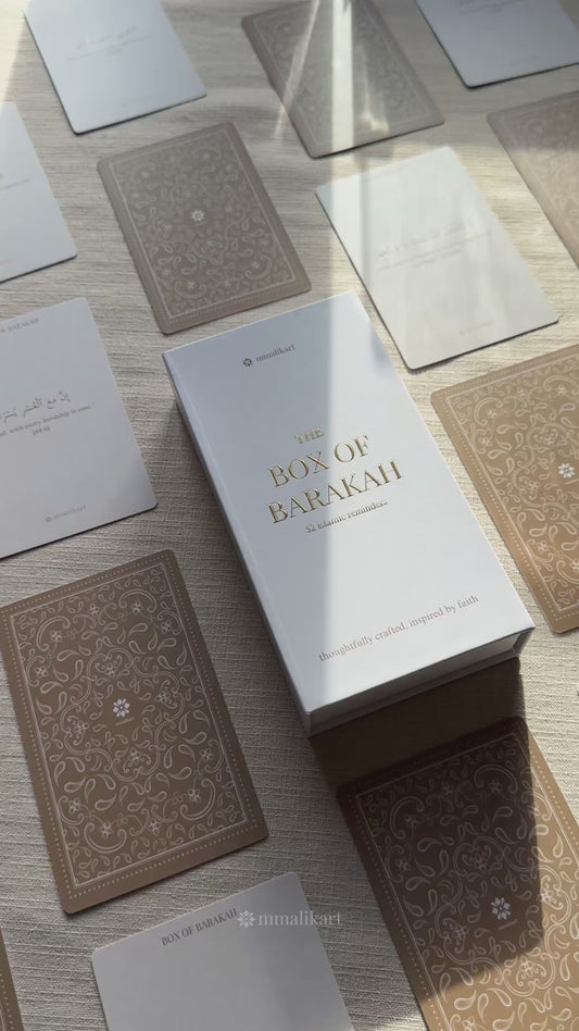 Box of Barakah – Islamic Reminder Card Gift Box, 52 Weekly Cards